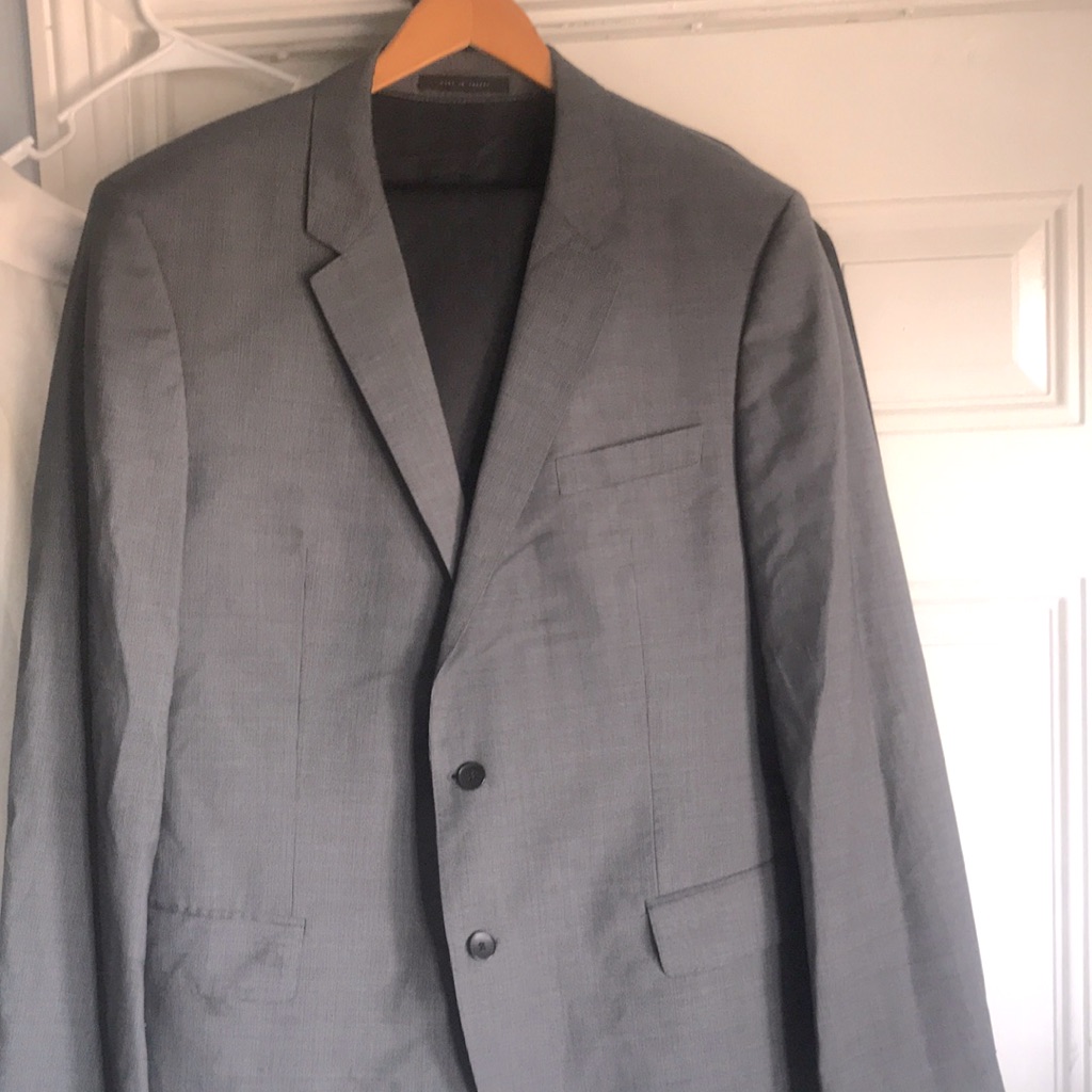 Boss 46r Grey Black Sport Coat